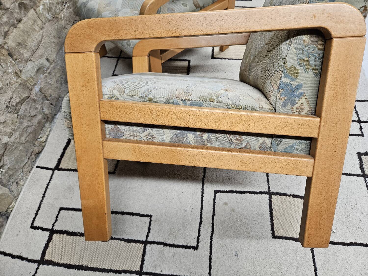 Paire de fauteuil chauffeuse 1970 vintage