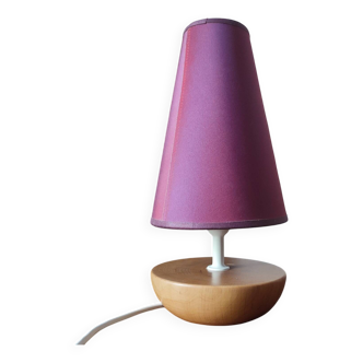 Wooden bedside lamp