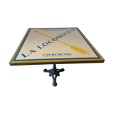 Vintage enameled table, Courchevel ski resort