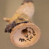 Parakeet faience by Marjolaine and Luc Lanel