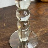 Pair of blown glass candlesticks