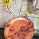 Vase bois massif loupe d'orme vintage