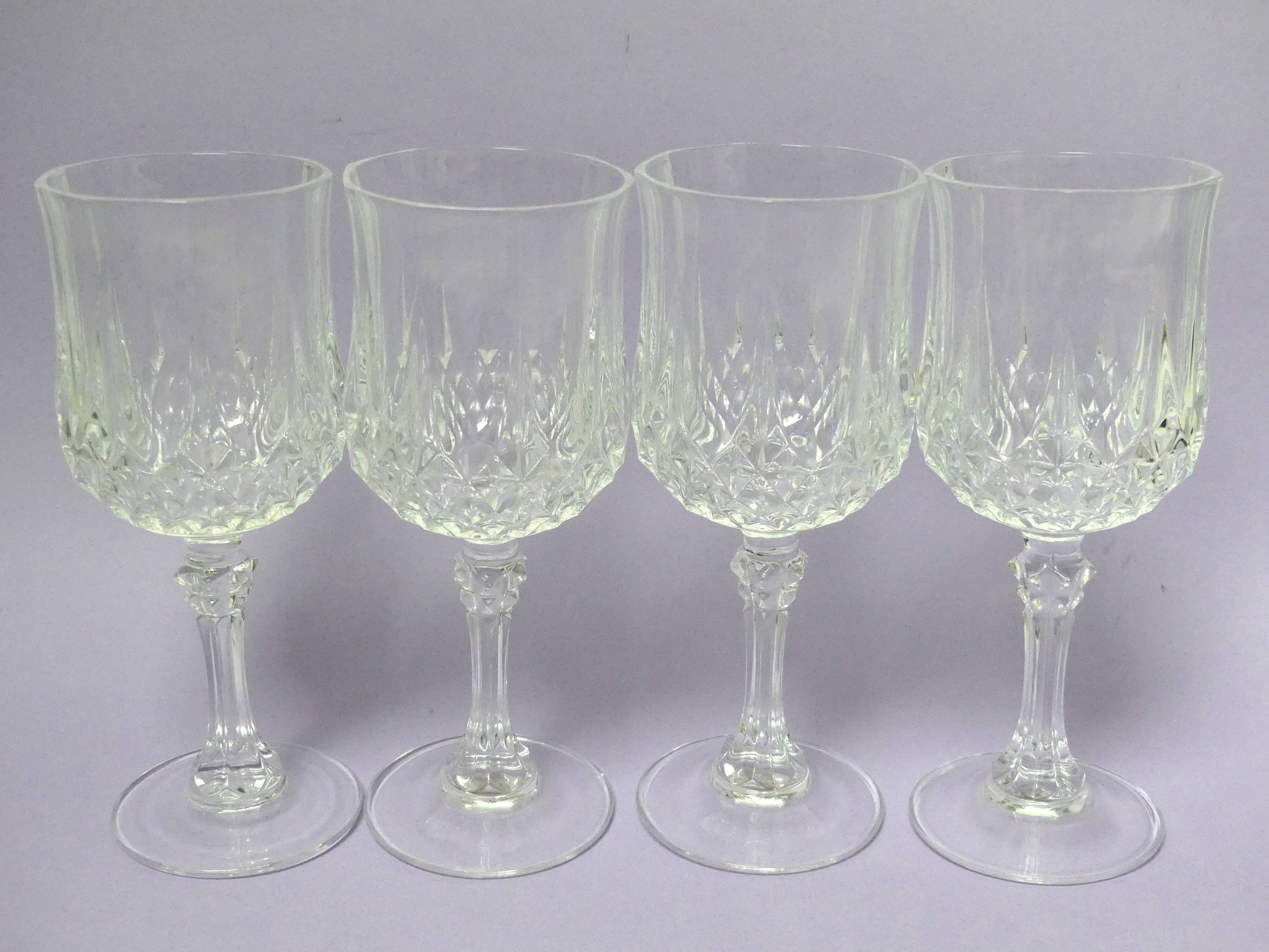 4 verres Longchamp Cristal d’Arques