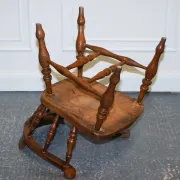 Edwardian Oak Captain's Chair for Smokers, 1900s