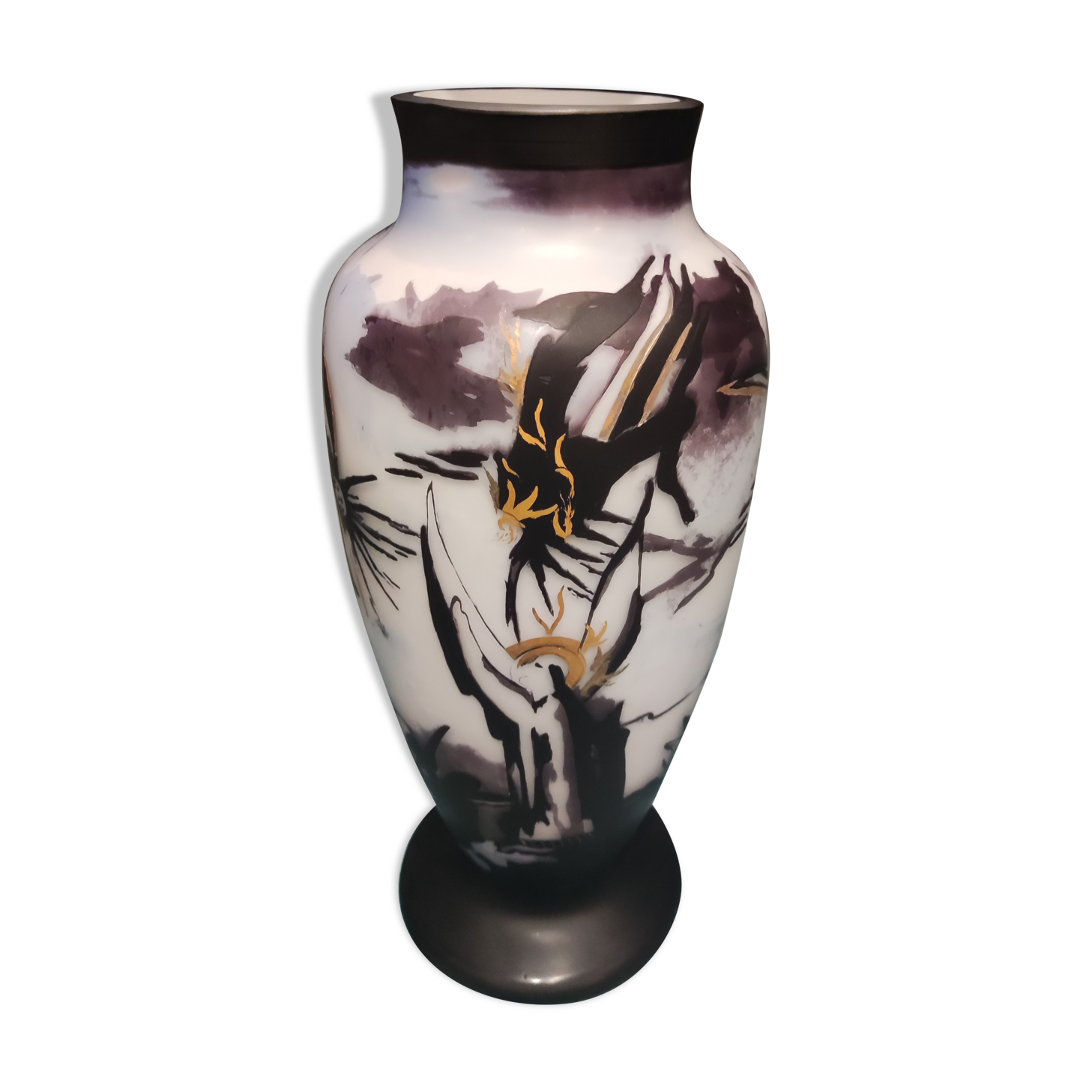 Art Deco multilayer glass vase