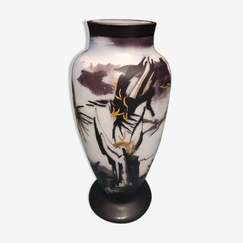Vase en verre multicouche art déco