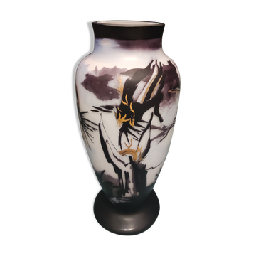 Art Deco multilayer glass vase