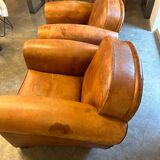Leather club armchairs