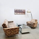 Vintage sofa &amp; lounge chair 'Geometric graphic dessin'