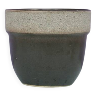vintage brown small flower pot speckles