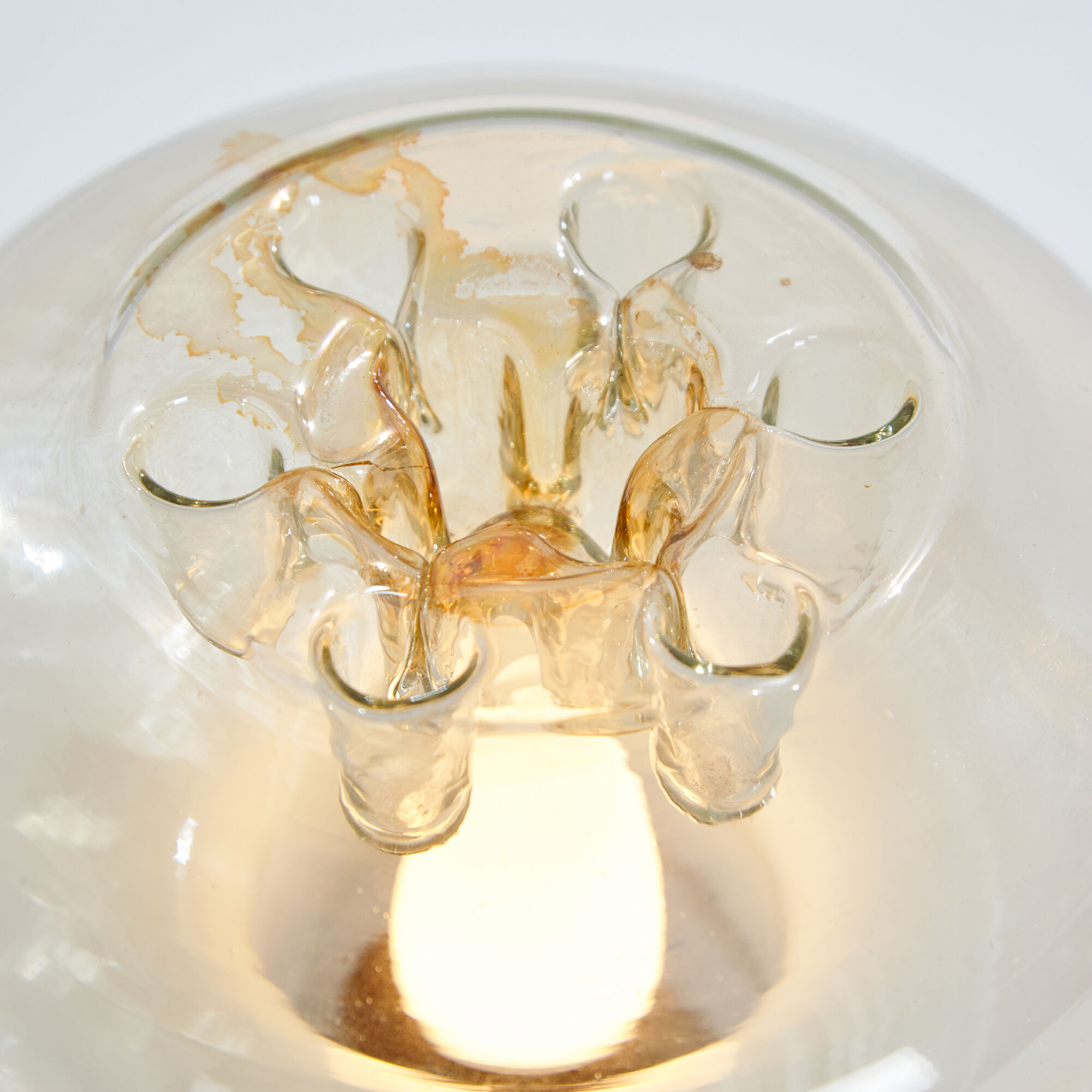 Table lamp with Murano glass lampshade