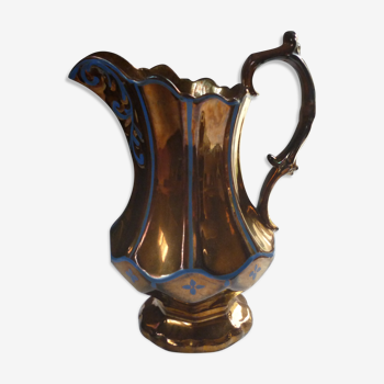 English pitcher in Jersey faience