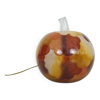 Table lamp in blown glass, apple shape, 1970s.