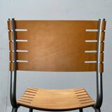 Postmodern chair in metal and wood by Ruud Jan Kokke for Harvink, 1990s.