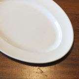 White oval dish Gien Geoffroy & Cie circa 1870