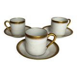 3 fine porcelain coffee cups