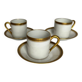 3 fine porcelain coffee cups