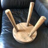Massive oak tripod stool