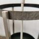 Lampadaire seventies totem, chrome et daim