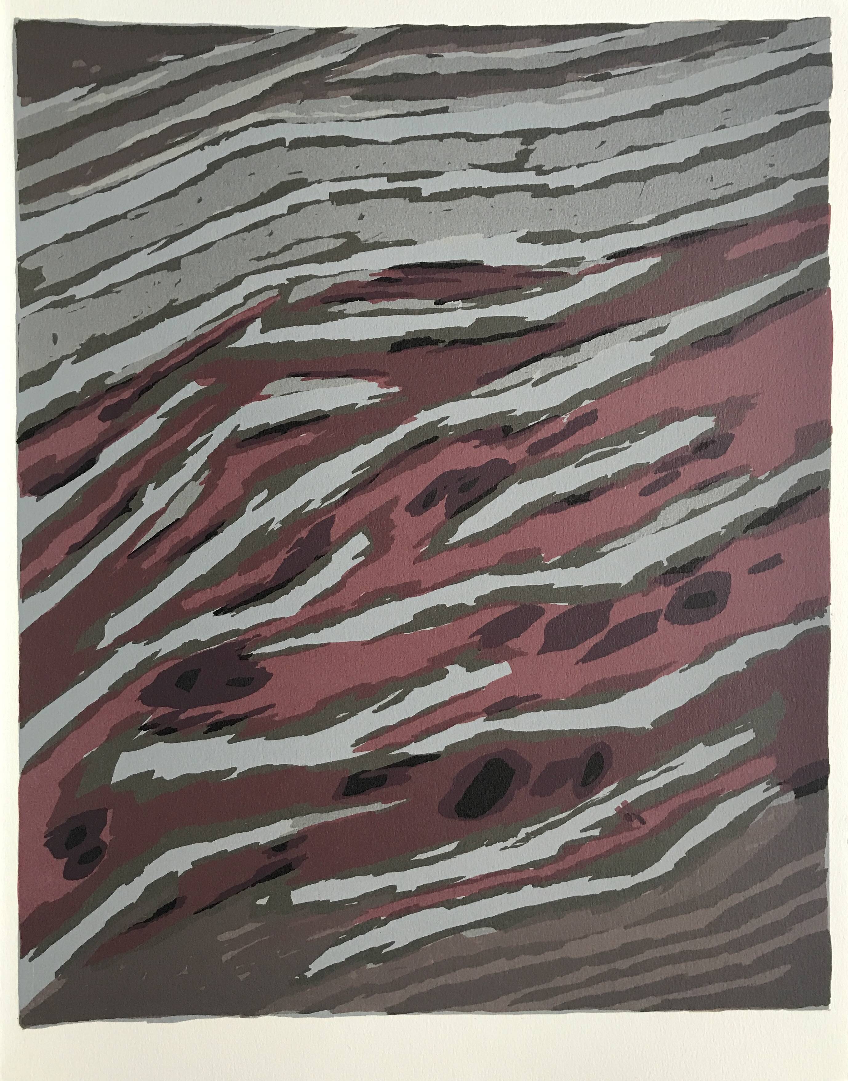 Set of 4 original lithographs by Raoul Ubac, 1978. The earth.