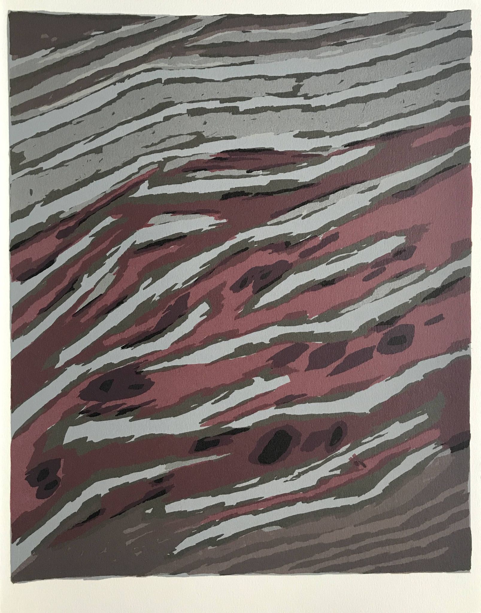 Lot de 4 lithographies originales de Raoul Ubac, 1978. La terre