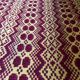 Romanian vintage carpet brown design on a yellow background