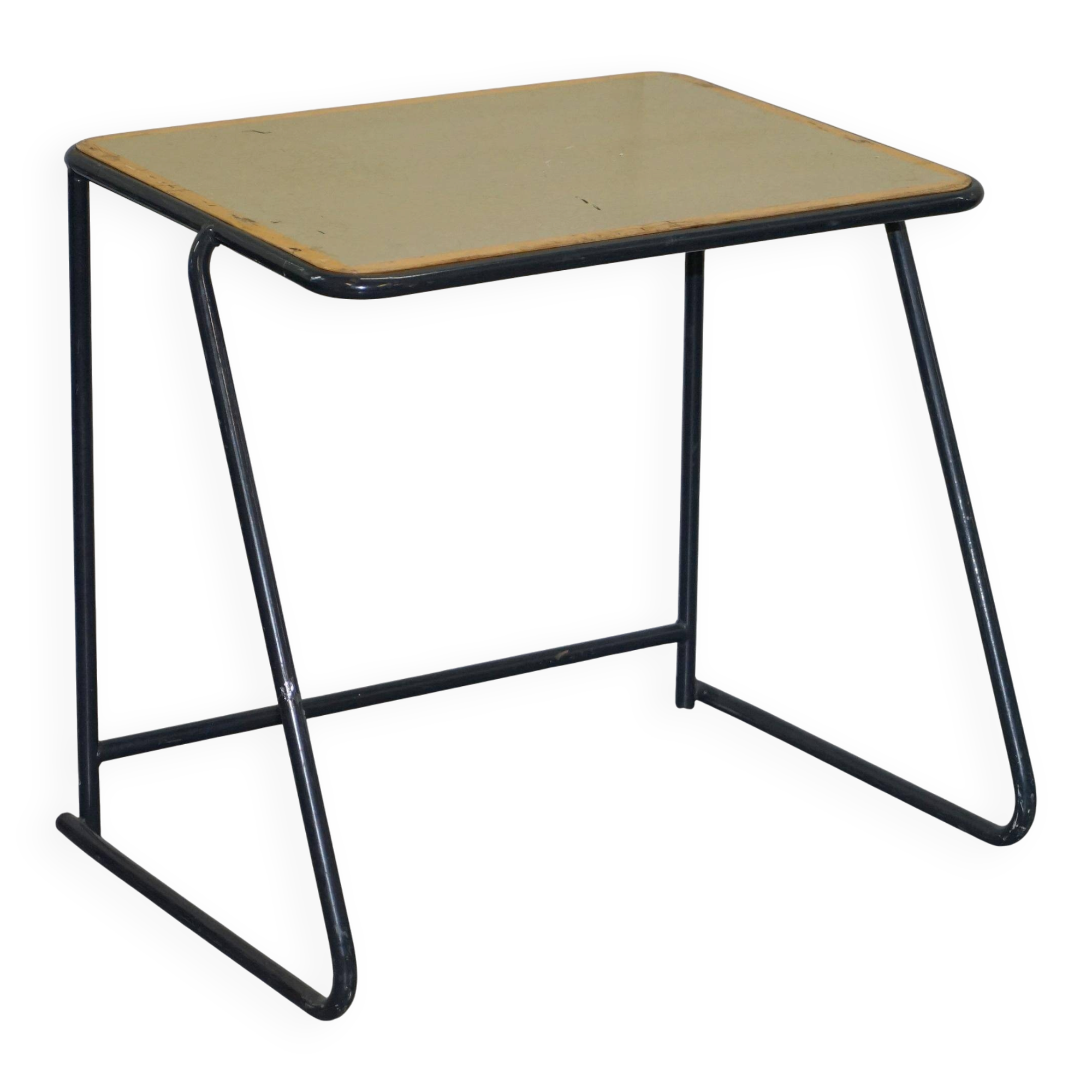 Stackable British military office table in stainless steel