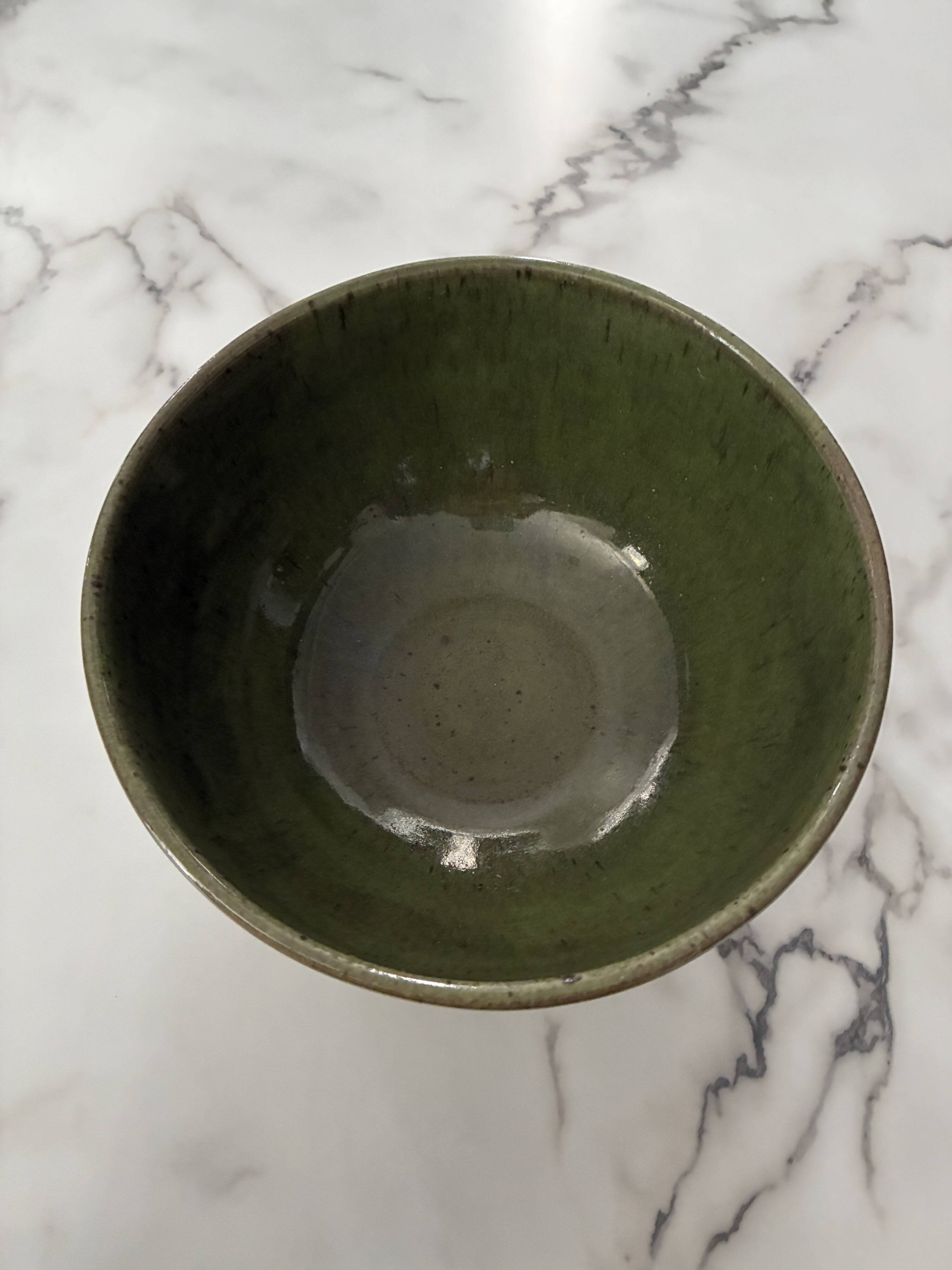 Glazed stoneware salad bowl Poterie du Der
