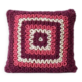 Coussin en crochet vintage
