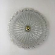 Murano glass scalloped flushmount ceiling light, Italy 1960s