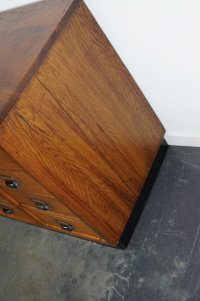 German apothecary cabinet in oak, mid-twentieth century