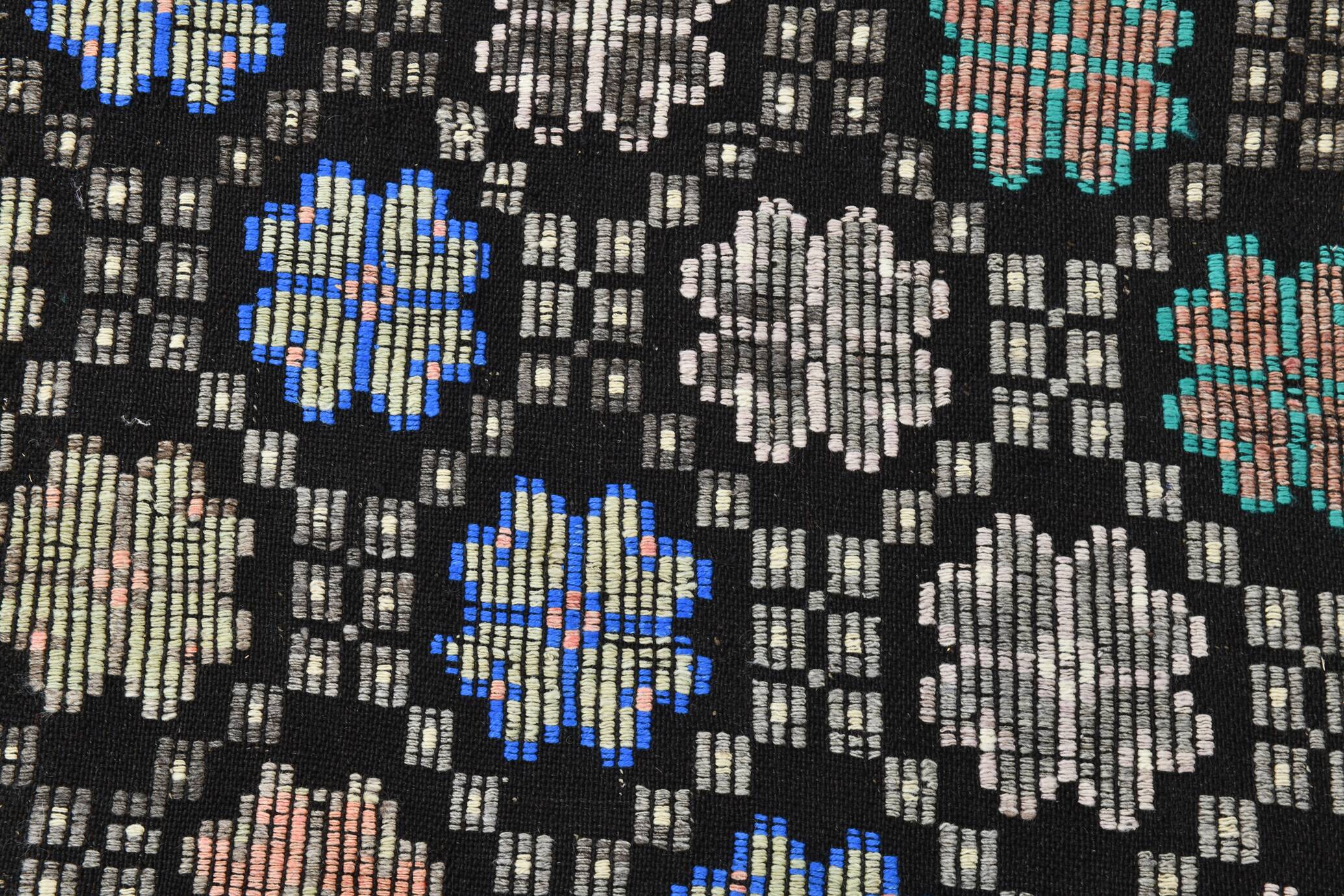 6x10 Geomtric Pattern Tribal Kilim Rug, 194x305 Cm