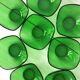 8 ramekins, translucent green tempered glass cups, vereco france shape