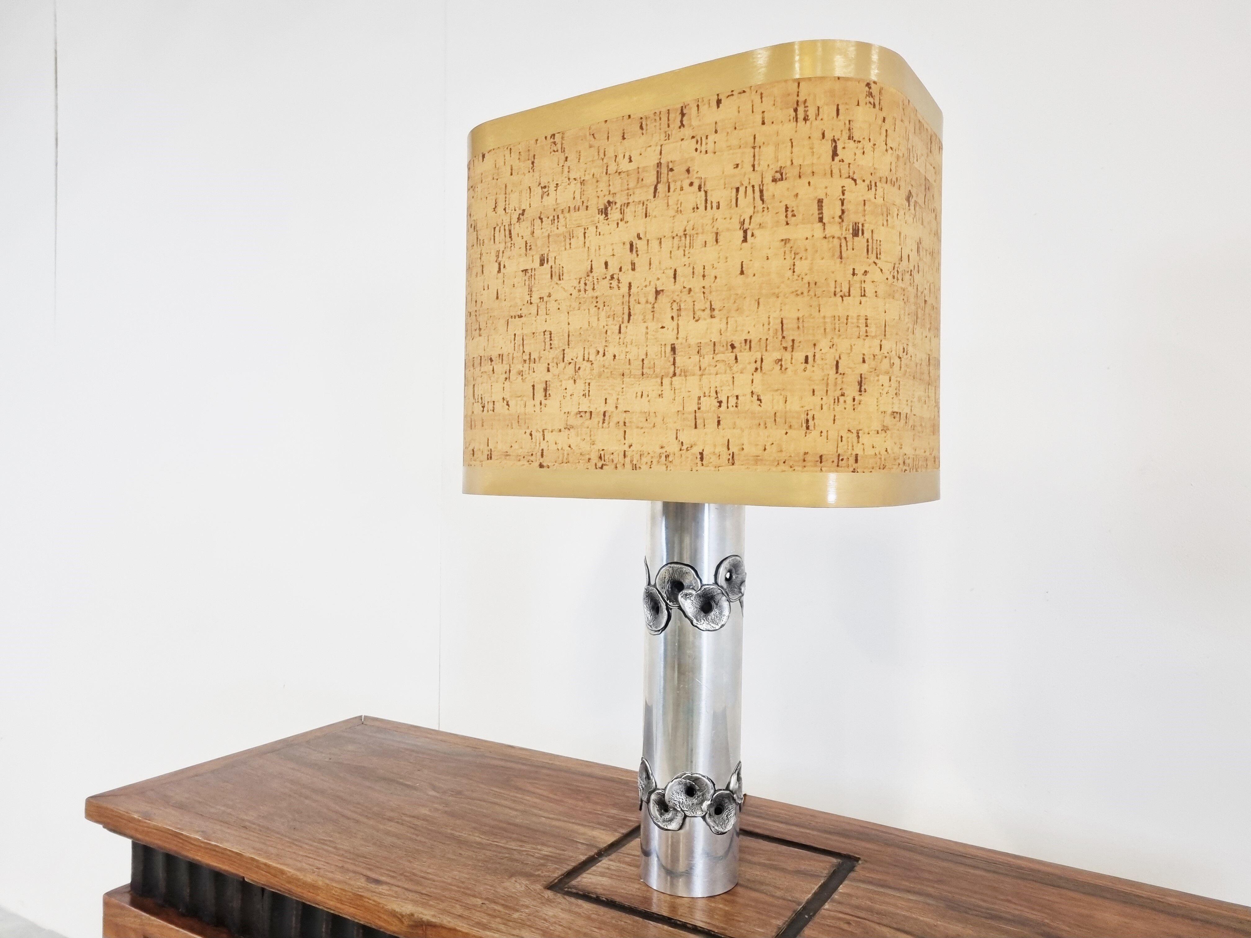 Brutalist Willy Luyckx table lamp, 1970s