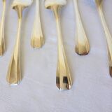 6 Christofle Art Deco Style Silver Plated Soup Spoons 2106255