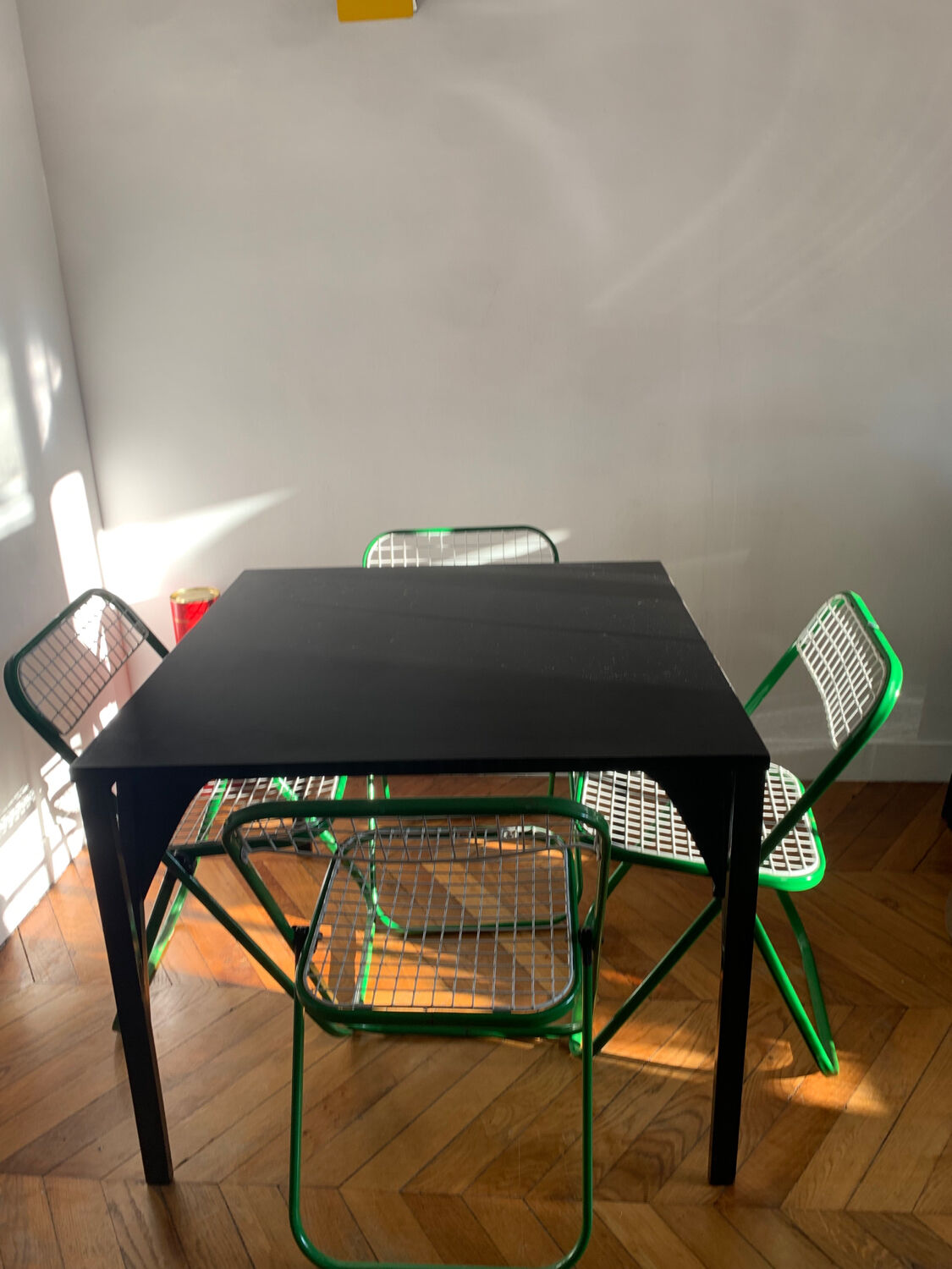 Castiglioni folding table & chairs 1965