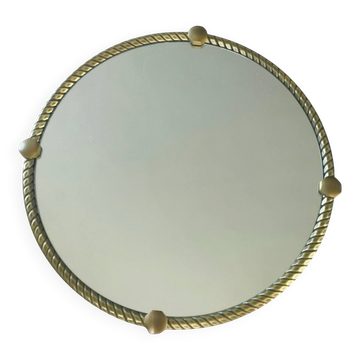 Vintage Twisted Brass Mirror ø 5