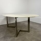 Oval marble table from the 70s