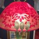 Grande lampe style Art Nouveau – pied en bronze et verre, abat-jour dégagé