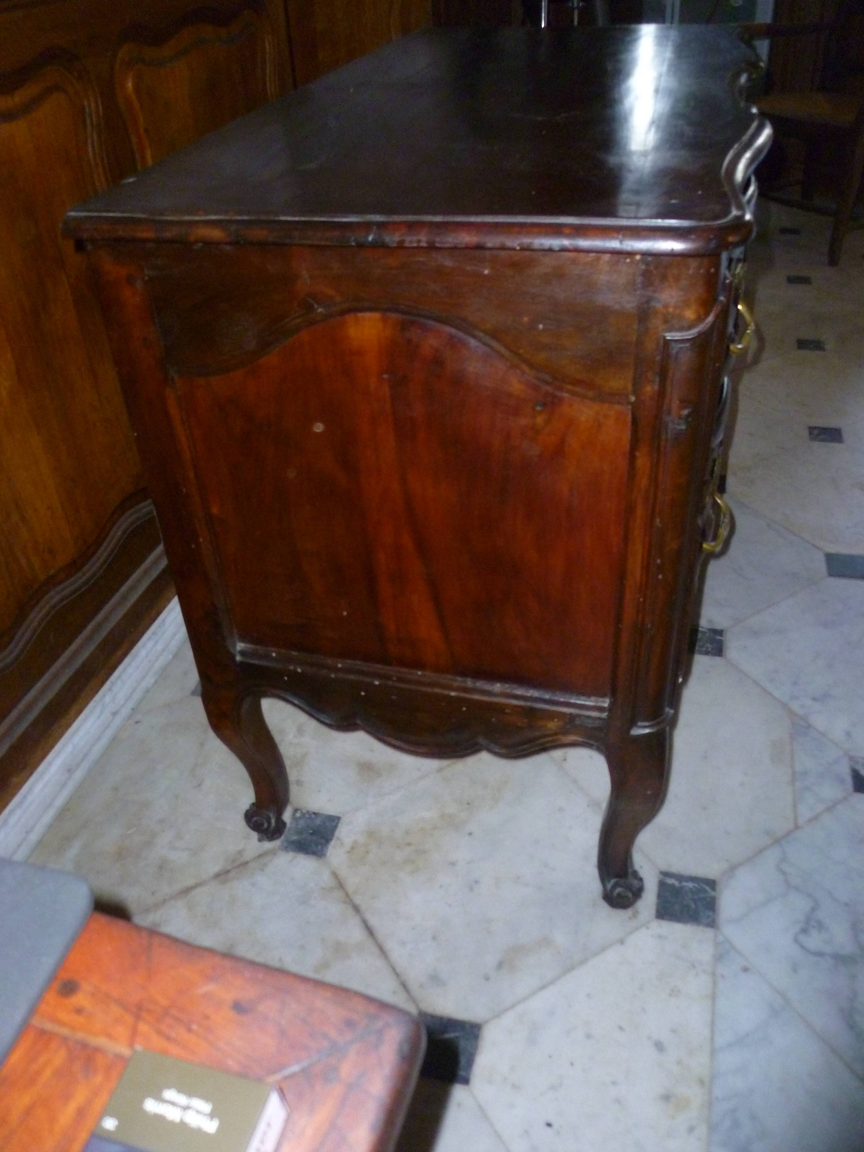 Commode arbalette XVIIIeme 2 tiroirs  en merisier