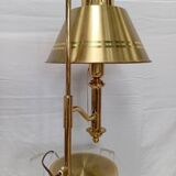 Lampe laiton et métal doré Helmer Andersson, Suède