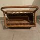 Vintage rattan magazine rack with side shelf - Bohemian style
