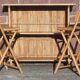 Bamboo counter or bar. (With 2 folding high chairs)
