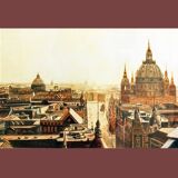 Original drawing of old Berlin (numbered series limited to 95 copies) painted in pastel.
