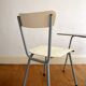 Table tripode et chaises vintage 1950