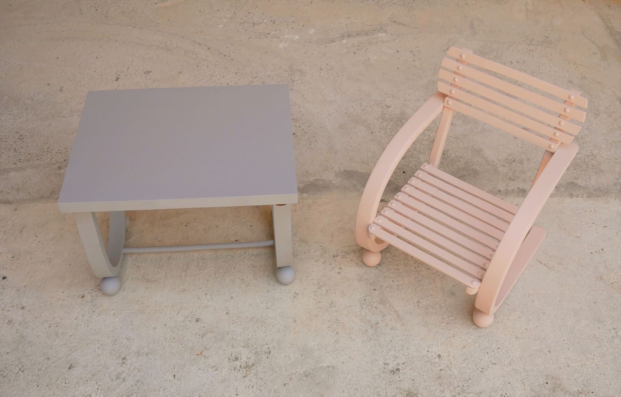 Vintage children's desk and chair for S.I.M.B.A.G. editions