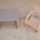 Vintage children's desk and chair for S.I.M.B.A.G. editions