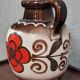 West Germany : Tres grand vase emaillé, ceramique - marron