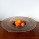 Large Art Deco smoked glass bowl