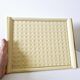 Plateau Poët Laval 1950s yellow straw ceramic with woven patterns.